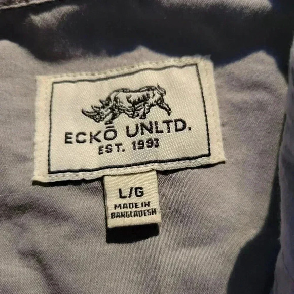 ECKO UNLIMITED Mens Short Sleeve  Collared Cotton Shirt L - Picture 4 of 7